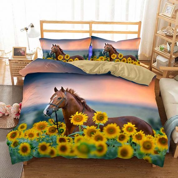 3D Style Sunflower Bed Set