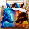 3D Style Animal Wolf Bed Set