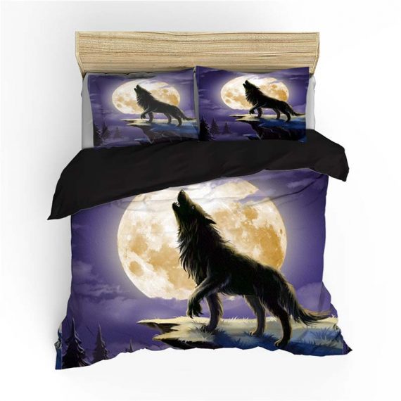 Print Comforter Set Wolf Bedding Sheets