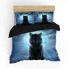 3D Print Bed Sheets Wolf Comforter Set