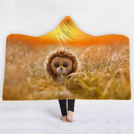 Adult And Kides Owl Hooded Blanket