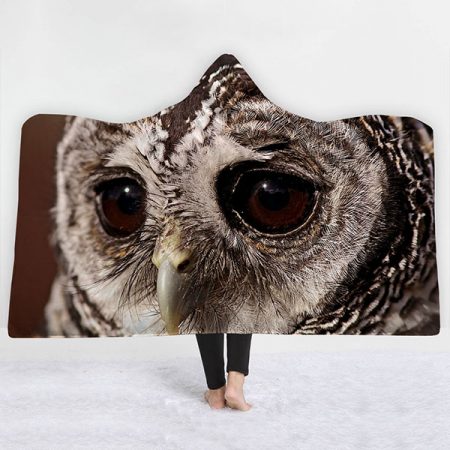 Owl Hooded Blanket 3D Anime Print