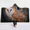 Owl Hooded 3D Anime Print Blanket