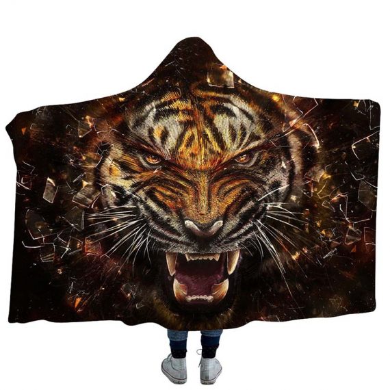 Tiger Throw Blanket 3D Style