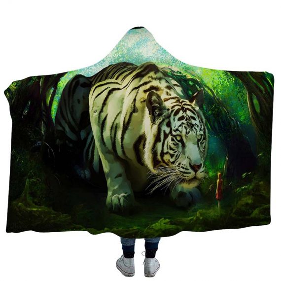 Tiger 3D Style Anime Print Throw Blanket