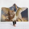 3D Style Anime Tiger Print Throw Blanket