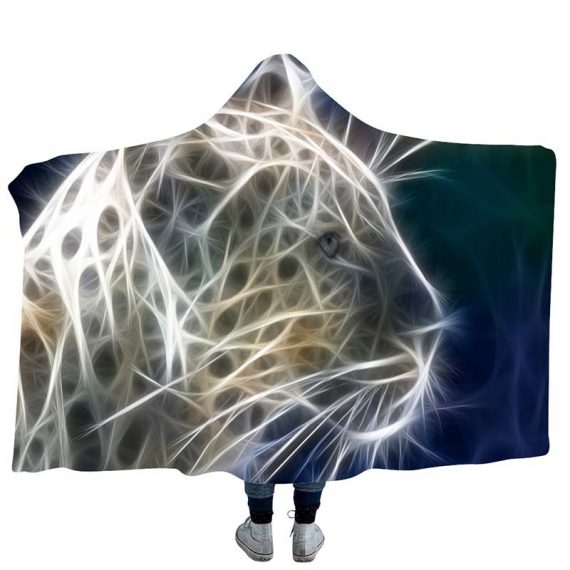 3D Style Anime Tiger Print Throw Blanket