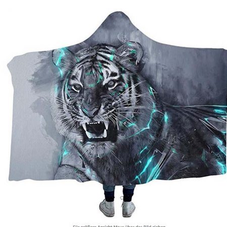3D Style Anime Tiger Print Blanket