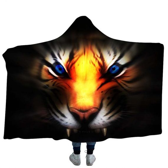 3D Style Anime Tiger Print Blanket