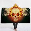 3D Style Skull Hooded Blanket