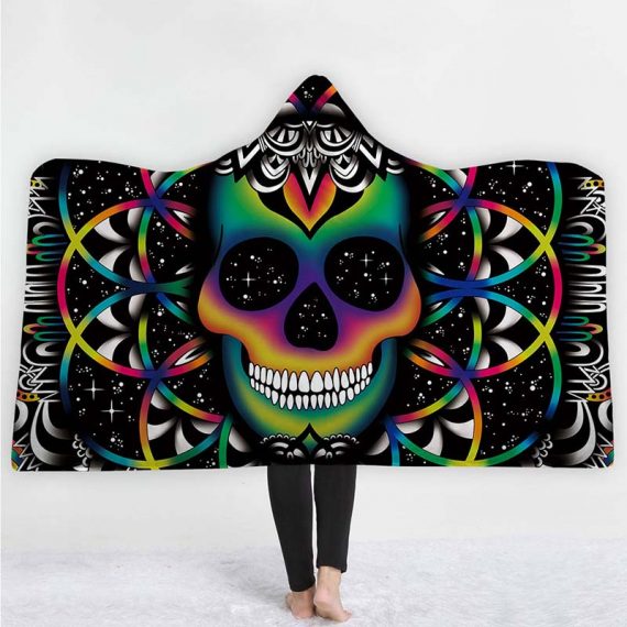 Skull Hooded Blanket 3D Style