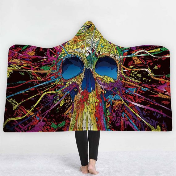 Skull Hooded Blanket 3D Style