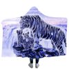 3D Style Print Throw Tiger Blanket