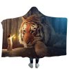 3D Style Print Throw Tiger Blanket