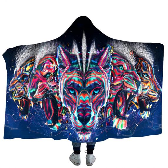 Tiger Print Throw Blanket 3D Style