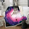 Tiger Print 3D Style Throw Blanket