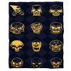 3D Style Skull Printing Blanket