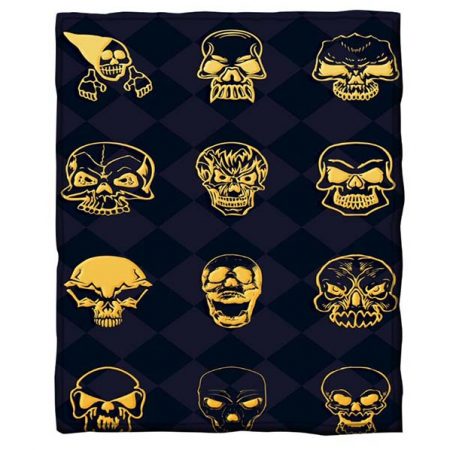 3D Style Skull Printing Blanket