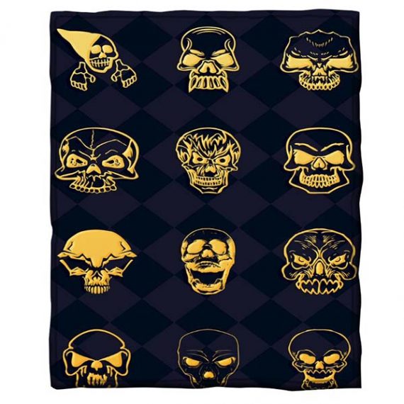 3D Style Skull Printing Blanket