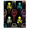 3D Style Day Of The Dead Skull Throw Blanket