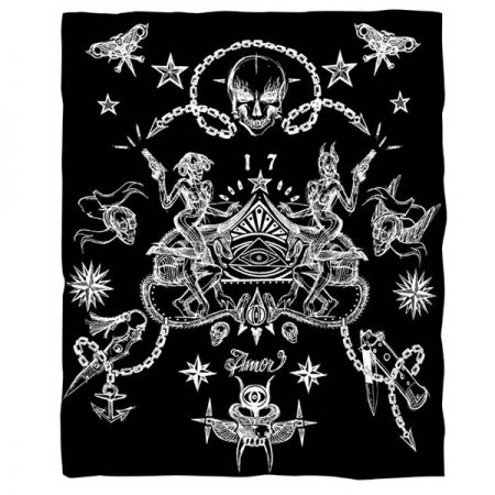 3D Style Printing Skull Blanket