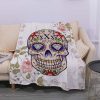 3D Style Day Of The Dead Skull Blanket