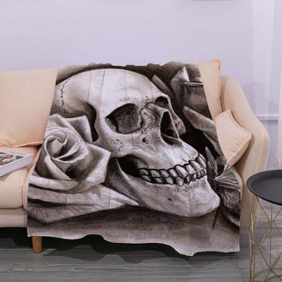 3D Print Day Of The Dead Skull Blanket