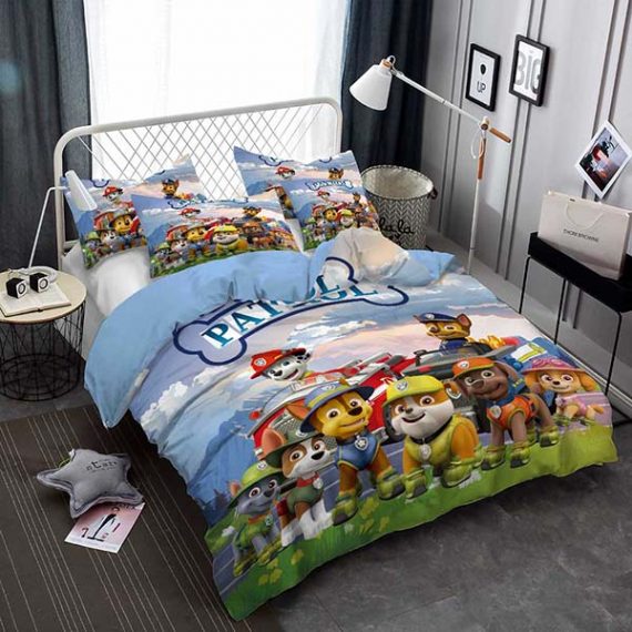 Colorful Printing Comforter Paw Patrol Bedroom Set