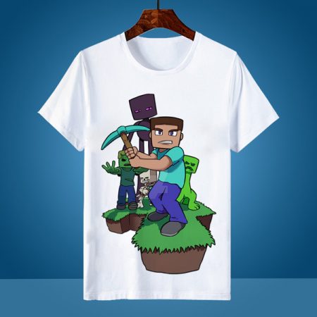 Cool Minecraft Game Round Neck T Shirt