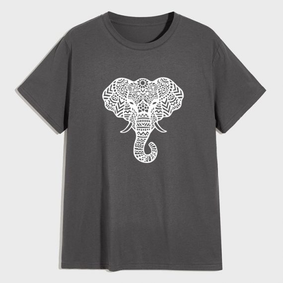 Mens Elephant Print Animal T Shirts