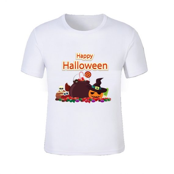 Happy Halloween Unisex White T Shirts