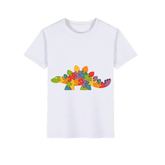 Dinosaur Short Sleeve Round Neck T Shirts