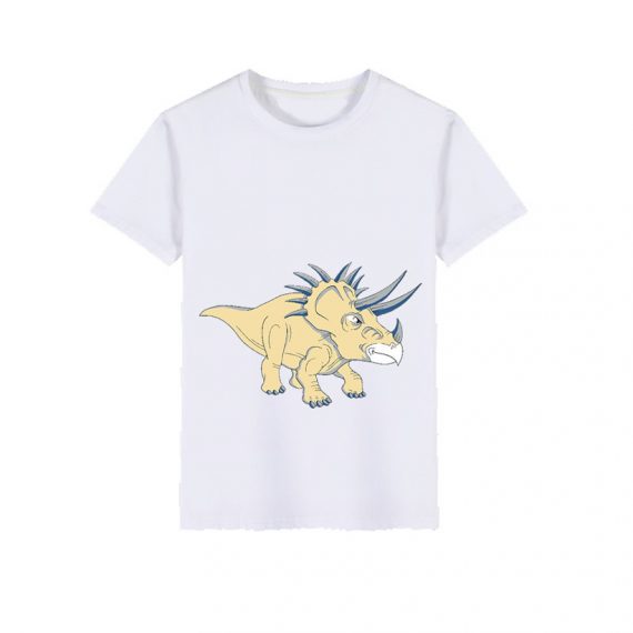 Kids Dinosaur Birthday Round Neck Animal T Shirts