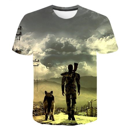 Colorful Fallout Cool Round Neck T Shirts