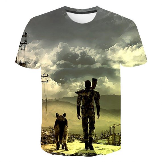 Colorful Fallout Cool Round Neck T Shirts