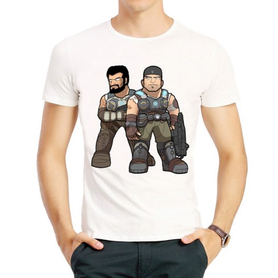 Gears Of War White Short Sleeve T Shirts