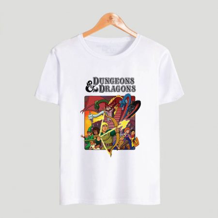 Cool Dungeon And Dragons White T Shirts Short Sleeve