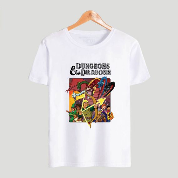Cool Dungeon And Dragons White T Shirts Short Sleeve