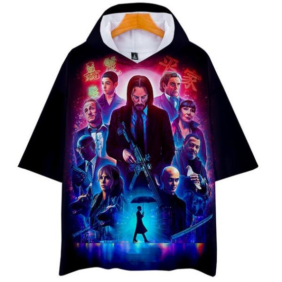 Unisex Hooded Shirt John Wick T-shirt