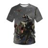 Adult And Kids Dinosaur Printing Jurassic Park Shirt