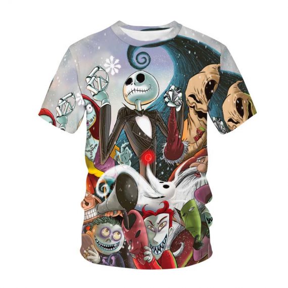 Men And Boys 3D Print Nightmare Before Christmas Shirt