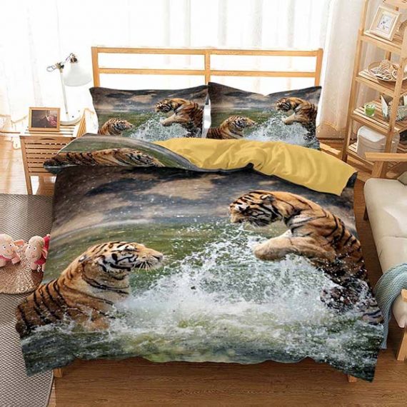Animal Print Tiger Bed Set