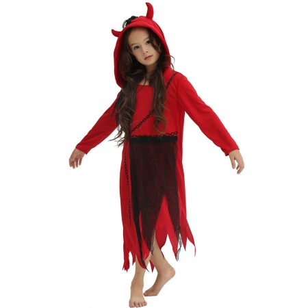 Girls Devil Halloween Costumes Kids Outfit