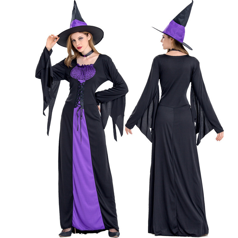 Adult Magic Magician Witch Role Play Black Costume - MYanimec