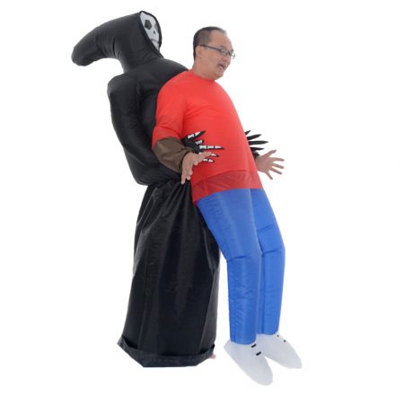 Inflatable Black Grim Reaper Costume