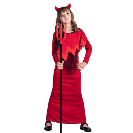 Kids Outfit Devil Halloween Girls Costumes