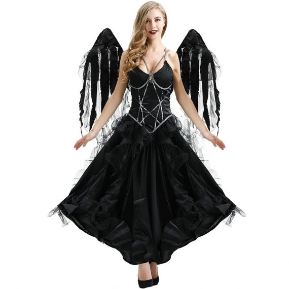 Womens Dark Angel Halloween Black Costumes