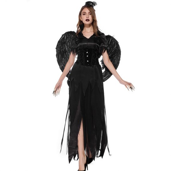 Womens Dark Angel Halloween Black Costumes
