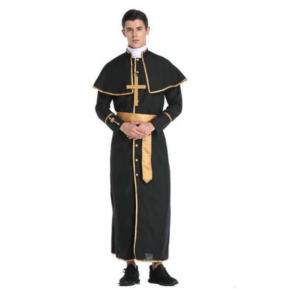 Mens Priest Costume Traditonal Outfit - MYanimec