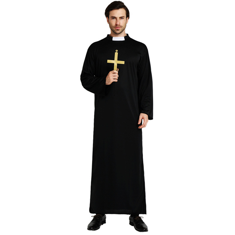 Mens Traditional Priest Halloween Costume - MYanimec